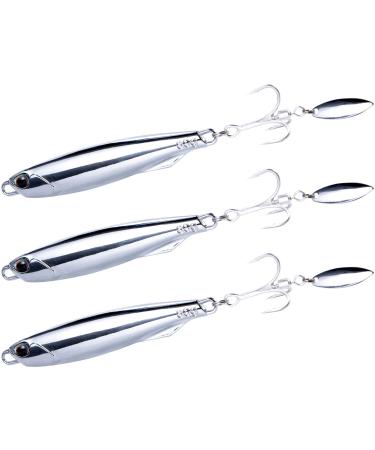 Dr.Fish 3 Pack Bucktail Jig Fluke Lure Hair Jig Saltwater