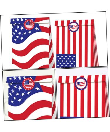 ifundom 12pcs Independence Day Paper Bag Independence Day Candy Bags Treat Bag Candy Packaging Bags Seal Gift Pouches 4th of July Candy Bags Gift Tag Sticker Memorial Shopping Bag Wedding - Buy Online on GoSupps.com
