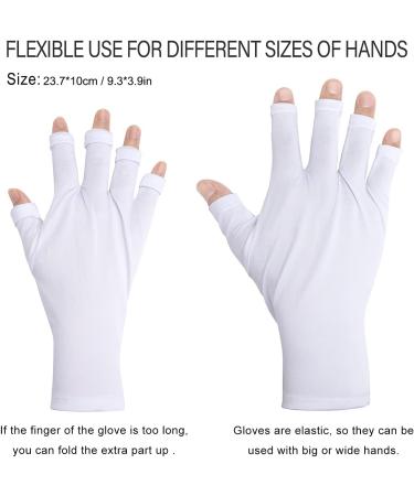 Nail Gloves UV Shield Gloves Fingerless Gloves Nail Art Dryer Tool Prevent Hand Sunburn for Manicure Gel Drying 3 Pairs - Buy Online on GoSupps.com