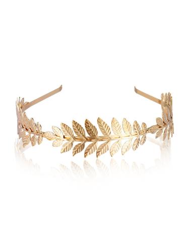 SALOCY Gold Leaf Branch Bridal Hair Crown Headband - Elegant Wedding Accessory - Buy Online on GoSupps.com