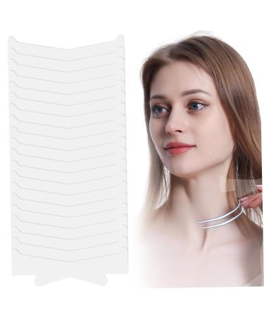 KUYYFDS Neck Lift Tape 20Pcs Elastic Breathable Neck Strips Self-adhesive Neck Tape Portable Sweatproof Wrinkle Removing Neck Tightening Tape Semitransparent - Buy Online on GoSupps.com