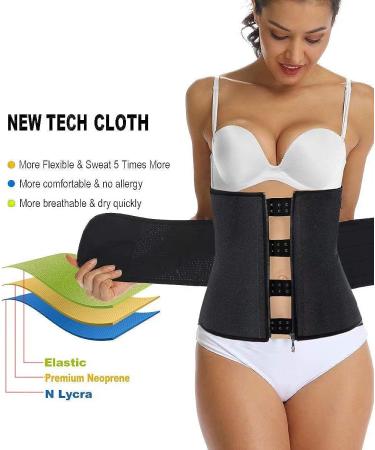 HOPlynn Neoprene Sweat Waist Trainer Corset for Women - Black XX-Large - Buy Online on GoSupps.com