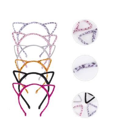 Frcolor Cat Ear Headband - 6 Random Colors for Parties & Daily Wear | Cute Hair Accessories - Buy Online on GoSupps.com