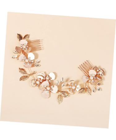 Mikinona Pearl Rhinestone Couple Combs Crystal Hair Comb Headband Floral Hair Comb Hairband Hair Comb Headdress Bridal Headband Comb Wedding Hair Accessory Women Headdress Bridal Headdress - Buy Online on GoSupps.com