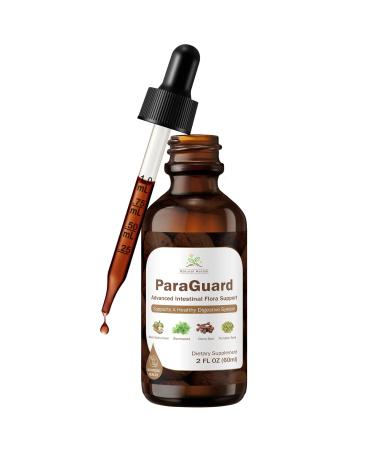 ParaGuard Cleanse Liquid - Organic Gut Health Intestinal Supplement - Formula with Black Walnut Wormwood Clove Pumpkin Seed & More - Natural Herbal Intestine Humans Body Gut Cleanser - 2 oz