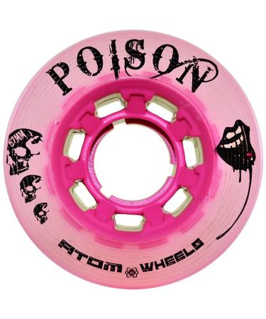 Atom Skates Poison Wheels Indoor/Outdoor/Slick Surfaces 62x38 & 62x44 Pink 62x38