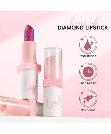 Metallic Pink Lipstick - Long Lasting High Shine Glitter Creamy Transfer Proof & Full Coverage | Shimmer High Impact Lightweight Lip Makeup for Women - Buy Online on GoSupps.com