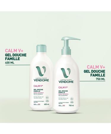  Laboratoires Vend me LABORATOIRES VEND ME - CALM V+ - Family Shower Gel - From Birth - High Tolerance - Gently Cleanses & Moisturizes - Enriched with Aloe Vera - Hypoallergenic Formula - Sensitive Skin - 400ml - Buy Online on GoSupps.com