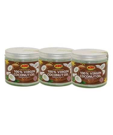 KTC Virgin Coconut Oil | 250ML | 100% Naturally | Great for Skin And Hair | Cooking Oil | Indian Origin (Pack of 3) Coconut 250ML Pack 3