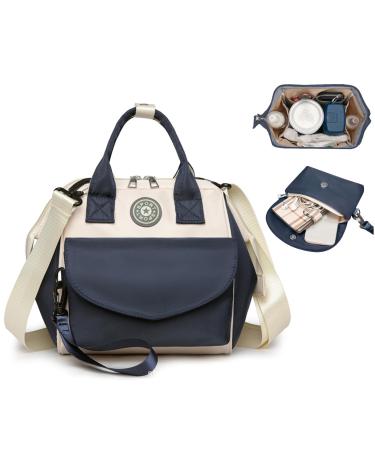 Balakaka baby diaper bag stroller with pacifier bag 7l large diaper backpack Mommy Bag 2-in-1 removable pocket travel diaper bag Henkelt bags for dark blue on the way