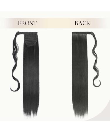 Natural Black S-Noilite Clip-in Hair Extensions | 66cm Ponytail Wrap | Realistic Braided Look in Various Colors - International Shipping - Buy Online on GoSupps.com