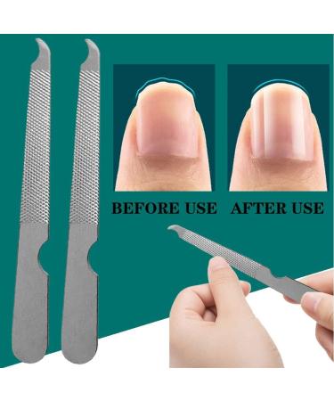 10 Pack Nail File Set Stainless Steel Double Side Nail File Silver Stainless Steel Double-Sided Nail File Trim Manicure Tool for Hand and Foot Care in Nail Salon Silver - Buy Online on GoSupps.com