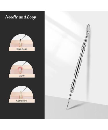 BEZOX Blackhead Tweezer and Acne Needle Set - Stainless Steel Comedone Extractor Kit - Buy Online on GoSupps.com