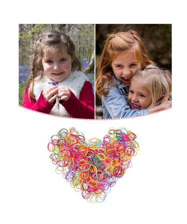 Buy HanyoSheng Mini Hair Ties 1000 Multi-Colored Elastic Rubber Hair Bands for Girls & Women | Perfect for Fine Hair & Ponytails - Buy Online on GoSupps.com