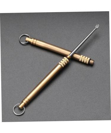 Titanium Alloy Ear Digger & Plugs Set for Ear Cleaning - Golden Stainless Steel Ear Spoon for Portable Wax Cleaner Care - Buy Online on GoSupps.com