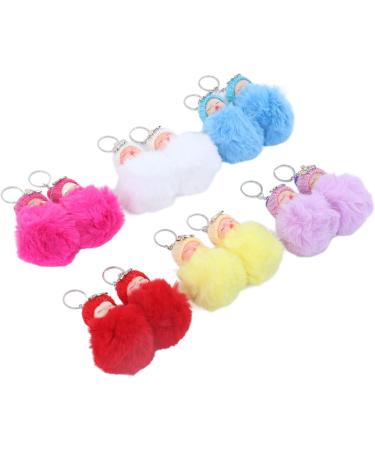 Buy mlida Sleeping Baby Pendant Keychain - Cute Fluffy Fur Doll Luggage Tag | International Shipping Available - Buy Online on GoSupps.com