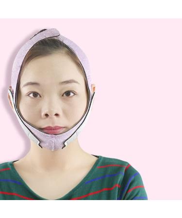 Beaupretty 1pc Up Shaper V- Double V Mask Facial Cheek Reusable Breathable Lose for Chin Lifting Slimming Weight -lifting Device Pain Slimmer Belt Reducer Women Band 56x11.5cm Violet - Buy Online on GoSupps.com