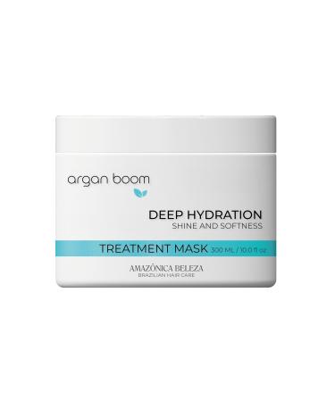 AMAZONICA BELEZA Argan Oil Hair Mask for Intense Moisturizing and Nourishment (300ml/10.1 Oz) | Hydrate & Repair Moisture Hair Mask for Dry Hair | Mascarilla Hidratante con Vitamina E