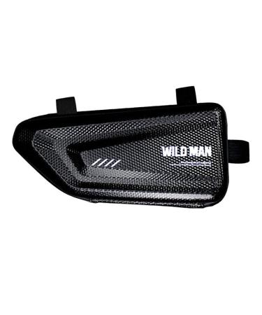 WILD MAN Rainproof Hard Shell Triangle Bike Saddle Bag for Frame Under Seat for Road Mountain Cycling Black E4