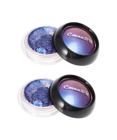 Beavorty 2pcs shinning eyeshadow palettes eyeshadow powder eyeshadow makeup eye shadow highlight cosmetic 1 count (Pack of 1) Bluex2pcs