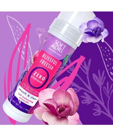 Soft & Dri Blissful Freesia Aluminum Free Deodorant - 3 oz Smooth Clear Stick | pH Balancing Minerals | Buy Pack of 3 for Freshness Worldwide - Buy Online on GoSupps.com
