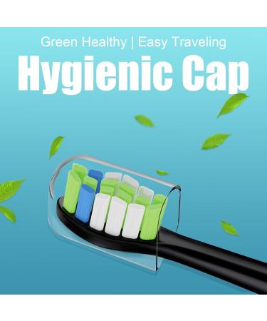 Replacement Toothbrush Heads for Philips Sonicare DiamondClean & ProtectiveClean | 16 Black Heads Compatible with C2 4100 6100 6500 5100 - International Shipping Available - Buy Online on GoSupps.com