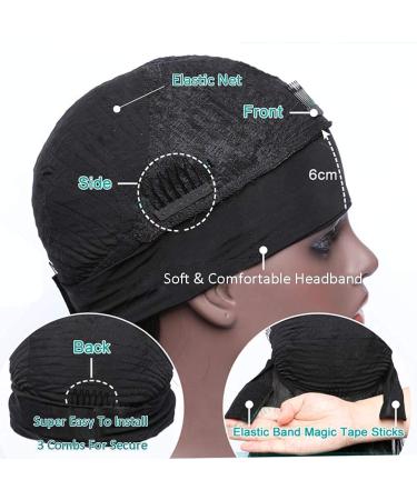 Tnice Head Band Wig - Deep Wave Human Hair Glue-less Lace Front Wig for Black Women Brazilian Virgin Hair 150% Density (12 Inch) - Natural Color - Buy Online on GoSupps.com