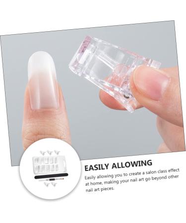 POPETPOP 1 Set nail extension set Fake Nails fake nail tips picker nail extension forms nail molds manicure DIY nail art tool fake acrylic nails nail kits pedicure brush plastic crystal 17.8x1.2cm As Shown - Buy Online on GoSupps.com