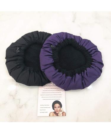 Flaxseed Heat Cap for Deep Conditioning - Natural Thermal Cap + 10 Disposable Shower Caps (Black) - Buy Online on GoSupps.com