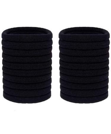 Thick Hair Bands for Women Girls 20 Pieces Large Cotton Hair Bobbles Strong Elastic Hair Ties No Metal Ponytail Holder for Thick and Culry Hair Black 1-Black - Buy Online on GoSupps.com