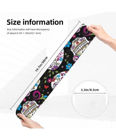 Buy Sugar Skulls Folkloric Black Compression Socks | 15-20 mmHg Support for Running & Cycling | Unisex Design - Buy Online on GoSupps.com