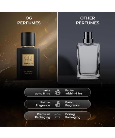 O.G BEA.UTY Luxury Royal Oud Eau De Parfum for Men | Long-Lasting Sophisticated & Elegant Fragrance with Saffron Agarwood & White Musk | Ideal for Everyday Wear & Gifting | 50ml - Buy Online on GoSupps.com