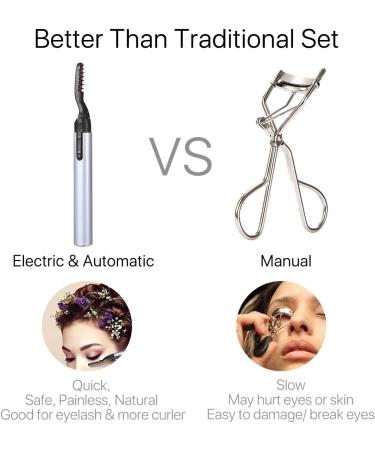 Heated Eyelash Curler Eyelash Curler Electric Electric Heated Eyelash Curler Portable Electric Eyelash Curler for Curled Eyelashes Painless Curved Beauty Make Up Tool Quick Heating&Long Lasting - Buy Online on GoSupps.com