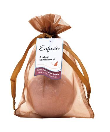 Enfusia Fizz & Foam Bath Bomb Light Brown Arabian Sandalwood 6.5 Oz
