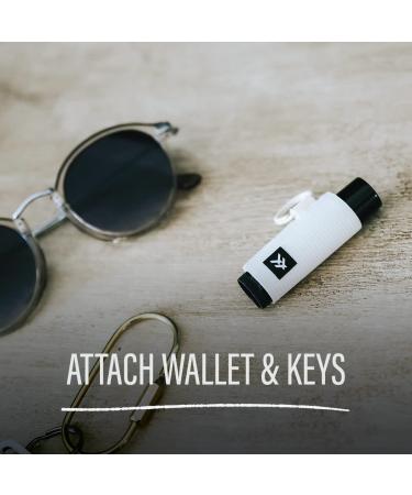 Cute Off White Lip Balm Holder Keychain for Men & Women | Elastic Sleeve by Thread Wallets - Buy Online on GoSupps.com