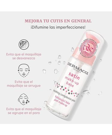 Dermacol Satin Makeup Base Primer for Wrinkles, Pores, and Oily Skin - 30mL/1 Fl Oz (Pack of 1) - Buy Online on GoSupps.com
