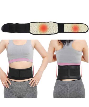 Lumbar support adjustable waist Tourmaline Selbsterhitzung Magnnet field therapy Back waist support belts lumbar support massage band Health system men women (size: xl)