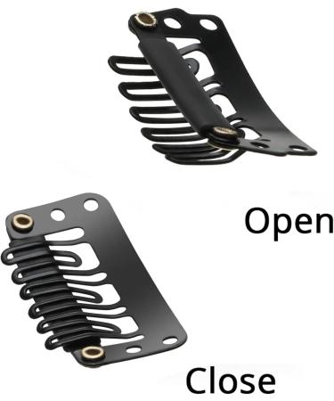 Metal Snap Clips for Hair Extensions U-Shape Wig Clips with Soft Rubber DIY Hair Extension Accessories in Black - Buy Online on GoSupps.com