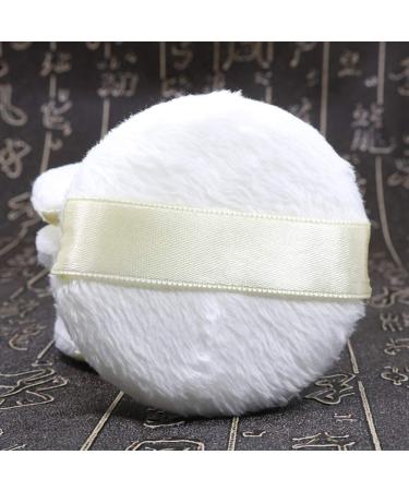 Frcolor 3 Pieces Soft Fluffy White Sponge Puffs - Round Cosmetic Powder Puff for Toddler Body Dusting | Best Quality Makeup Applicator - Buy Online on GoSupps.com