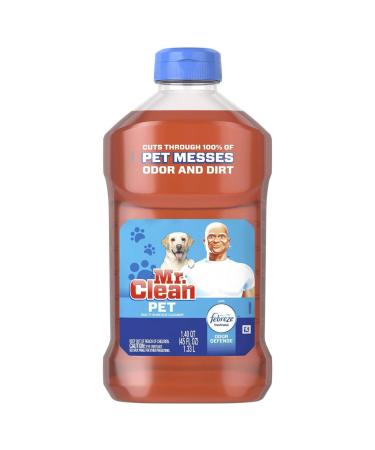 Mr. Clean All Purpose Multi-Surface Pet Liquid Cleaner with Febreze Odor Defense | Has Odor Converters | Eliminates Odor - 45 Ounce Each Bottle (Pack of 3)