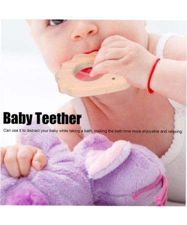 Set of 5 Natural Beech Wood Hedgehog Teething - Safe and Soothing for Baby Gums - Perfect for Teething Necklace or Bracelet - Buy Online on GoSupps.com