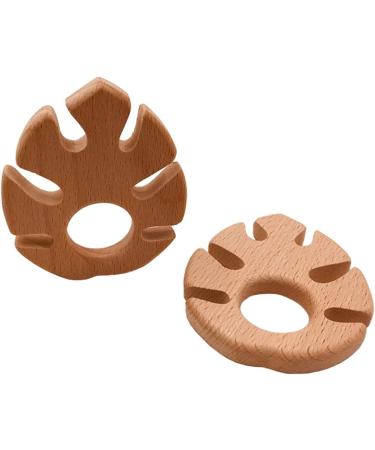 Wendysun 10pcs Cartoon Wood Teether - Pure Natural Animal Banana Leaf Shape Baby Teething Toy - Buy Online on GoSupps.com