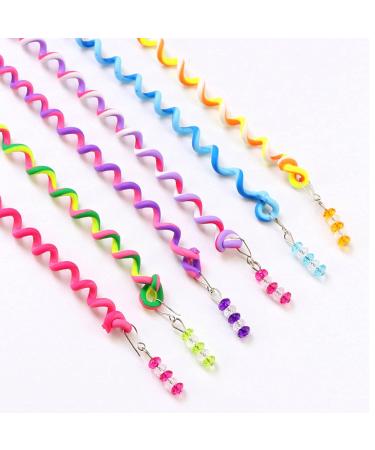 Colorful Hair Styling DIY Accessories Tool Set - 12 Pieces Spiral Hair Jewelry for Girls' Parties & Birthdays - Buy Online on GoSupps.com
