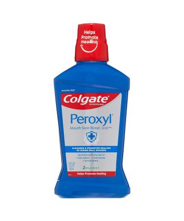 Colgate Peroxyl Mouth Sore Rinse - Mild Mint, 16.9 fl oz - Buy Online on GoSupps.com