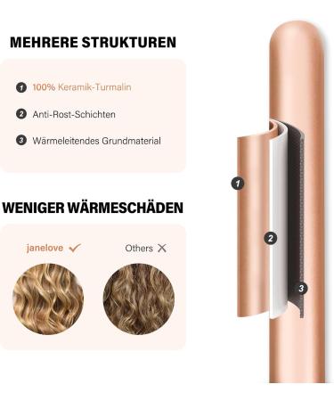 5 in 1 Curling Iron Set - Large Curls Ceramic Coating Adjustable Temp Thermal Gloves - Perfect for International Shipping - Buy Online on GoSupps.com