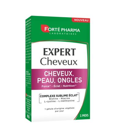 Forté Pharma - Expert Hair Skin Nails - 3in1 beauty food supplement, Sublime radiance complex - Vitamin B6, Zinc, B