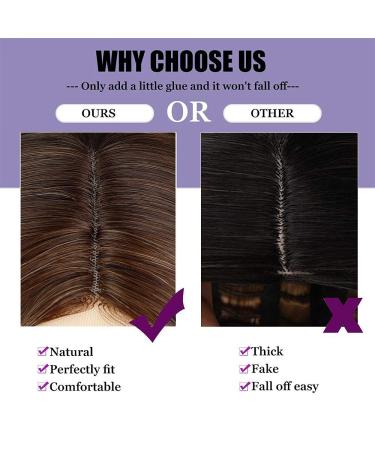 Natural Ombre Brown Wavy Wig for Women - Heat Resistant Synthetic Curly Hair - Buy Online on GoSupps.com