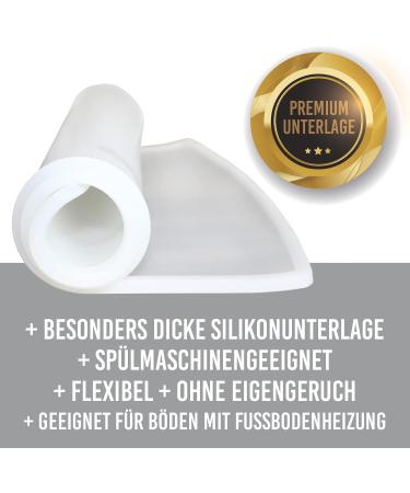 KaraLuna Premium Silicone Bowl Mat - 60x40 cm Transparent & Curved for Ultimate Spill Protection - Buy Online on GoSupps.com