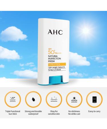 gadi place AHC Natural Perfection Fresh Sunstick 17g - SPF50+ PA++++ | UV Protection Sunscreen for Face & Body | K-Beauty Sun Stick - Buy Online on GoSupps.com