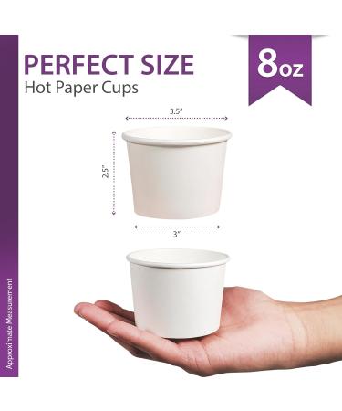 Morning Dew (500 Count) 8 oz Paper Soup Container White Soup Bowl for Hot Food Disposable Food Container Hot Soup Containers Perfect Takeout Containers for Restaurants & Cafes - Buy Online on GoSupps.com